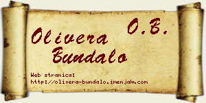 Olivera Bundalo vizit kartica
